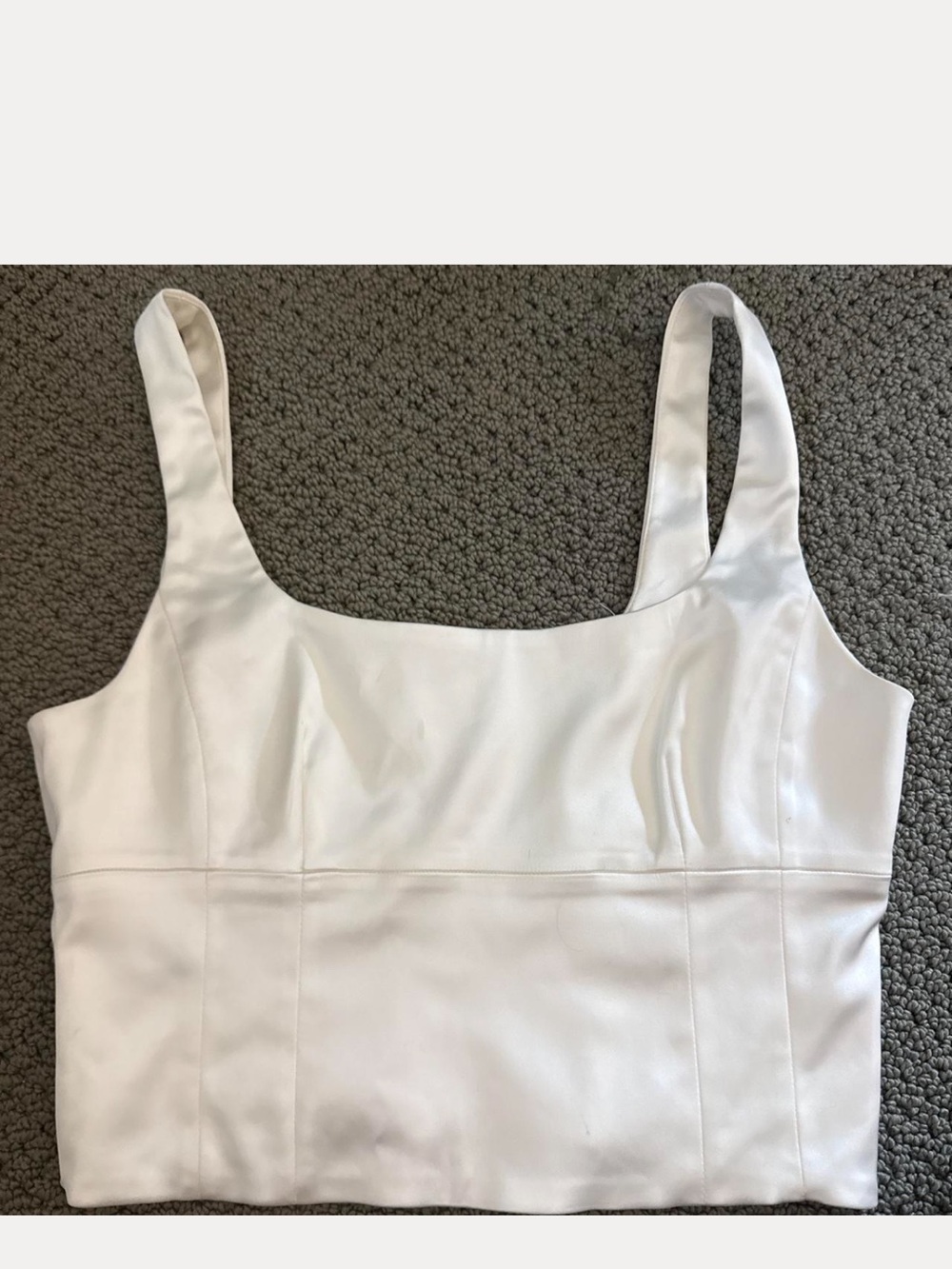 Wilfred Satin White Tank Top